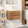 Stylish Artisan Oak Sink Cabinet with Built-in Basin