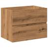 Stylish Artisan Oak Sink Cabinet with Built-in Basin