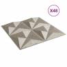 Stylish XPS Wall Panels - 48 pcs Beton 50x50 cm | Hipomarket UK