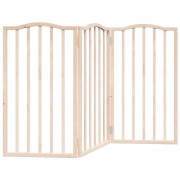 Foldable Dog Gate - 3 Panels 150 cm Poplar Wood | HipoMarket