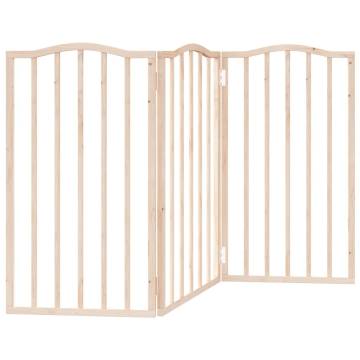 Foldable Dog Gate - 3 Panels 150 cm Poplar Wood | HipoMarket