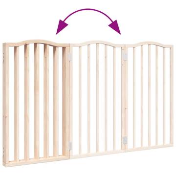 Foldable Dog Gate - 3 Panels 150 cm Poplar Wood | HipoMarket