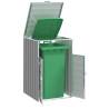  Wheelie Bin Storage for Single Bin Grey 72x81x115 cm Steel Colour grey Number of bins 1 