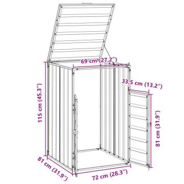 Wheelie Bin Storage for Single Bin - Durable Steel Design