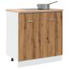  Sink Bottom Cabinet Artisan Oak 80x46x81.5 cm Engineered Wood Colour artisan oak Quantity in Package 1 Model sink bottom cabinet 80 cm Number of 