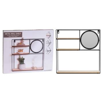 H&S Wall Rack with Mirror | Stylish 3-Tier Storage Solution