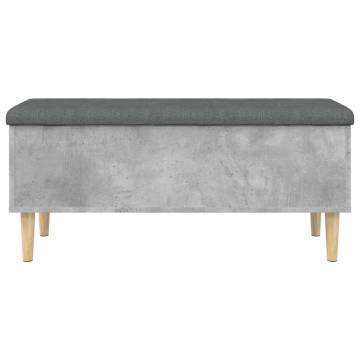 Storage Bench Concrete Grey 102x42 cm | Stylish & Functional