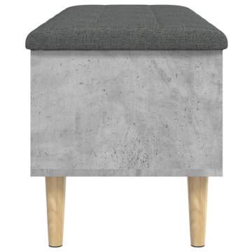 Storage Bench Concrete Grey 102x42 cm | Stylish & Functional