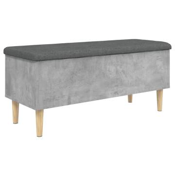 Storage Bench Concrete Grey 102x42 cm | Stylish & Functional