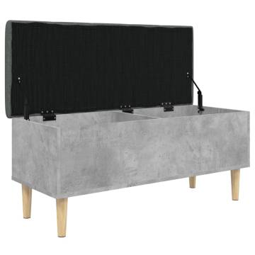 Storage Bench Concrete Grey 102x42 cm | Stylish & Functional