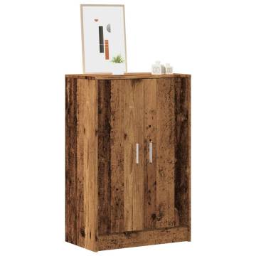 Elegant Shoe Cabinet - Old Wood 60x35x92 cm | HipoMarket