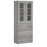 Stylish Highboard Grey Sonoma - Durable & Spacious | HipoMarket