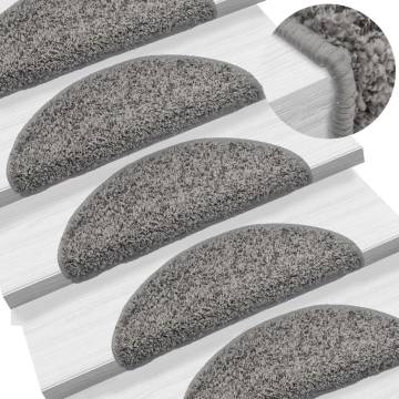 Stair Mats - 10 pcs 56x17x3 cm Grey | HipoMarket UK