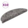 Stair Mats - 10 pcs 56x17x3 cm Grey | HipoMarket UK