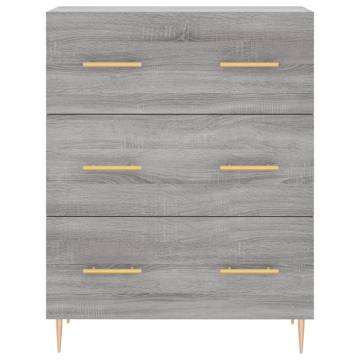 Stylish Highboard Grey Sonoma - Durable & Spacious | HipoMarket