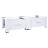 Double Washing Machine Pedestal with Drawers - White