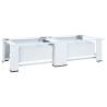 Double Washing Machine Pedestal with Drawers - White