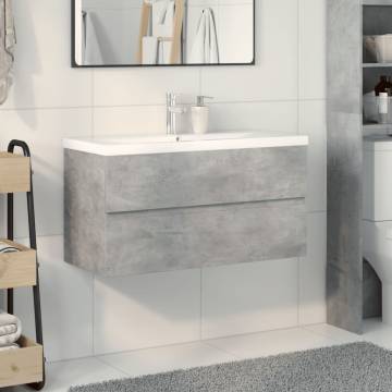 2 Piece Bathroom Furniture Set - Concrete Grey | Hipomarket