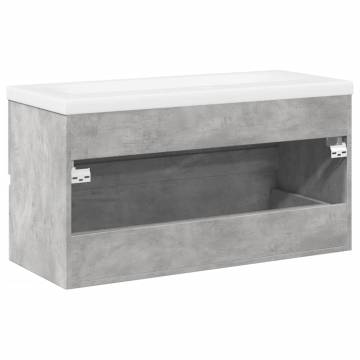 2 Piece Bathroom Furniture Set - Concrete Grey | Hipomarket