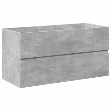 2 Piece Bathroom Furniture Set - Concrete Grey | Hipomarket