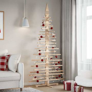 Wooden Christmas Tree 210 cm | Solid Pine Decoration