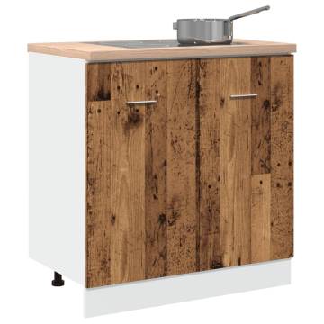 Sink Bottom Cabinet - Old Wood 80x46x81.5 cm | HipoMarket UK