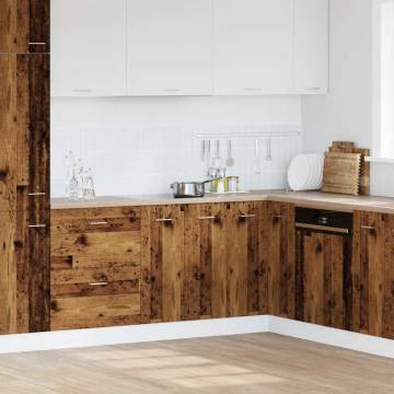 Sink Bottom Cabinet - Old Wood 80x46x81.5 cm | HipoMarket UK