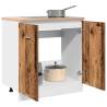 Sink Bottom Cabinet - Old Wood 80x46x81.5 cm | HipoMarket UK