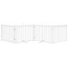 Dog Gate with Door - Foldable 4 Panels - Solid Wood - 320 cm