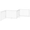 Dog Gate with Door - Foldable 4 Panels - Solid Wood - 320 cm