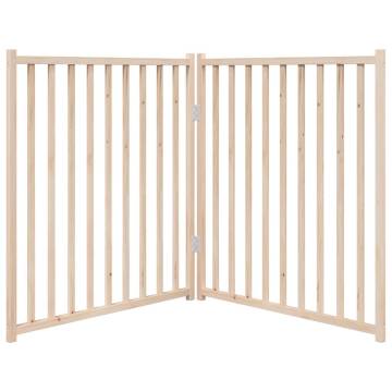 Foldable Dog Gate - 2 Panels 160 cm Solid Wood Fir | HiPO Market