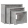 Nesting Tables Set - 3 pcs Concrete Grey Engineered Wood