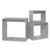 Nesting Tables Set - 3 pcs Concrete Grey Engineered Wood