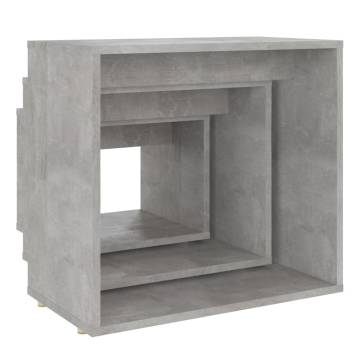 Nesting Tables Set - 3 pcs Concrete Grey Engineered Wood