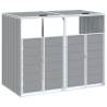 Wheelie Bin Storage for Double Bins - Grey Steel 144x81x113 cm