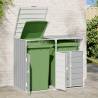 Wheelie Bin Storage for Double Bins - Grey Steel 144x81x113 cm