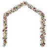 Christmas Garland with Baubles & LED Lights - 10m Green PVC