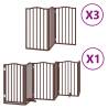 Dog Gate with Door - Foldable 15 Panels, 750 cm Poplar Wood