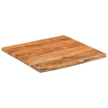 Wall Shelf 40x40 cm - Solid Acacia Wood Live Edge Design