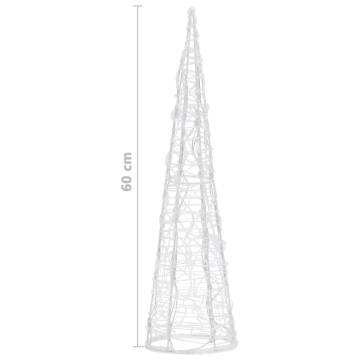 Colourful 60 cm Acrylic LED Light Cone - Festival Atmosphere