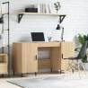 Desk Sonoma Oak 140x50x75 cm Engineered Wood Colour sonoma oak 