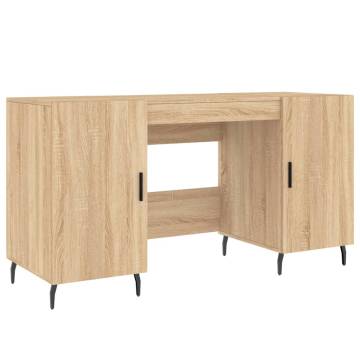 Sonoma Oak Desk 140x50x75 cm - Elegant Engineered Wood Design