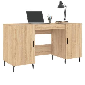 Sonoma Oak Desk 140x50x75 cm - Elegant Engineered Wood Design