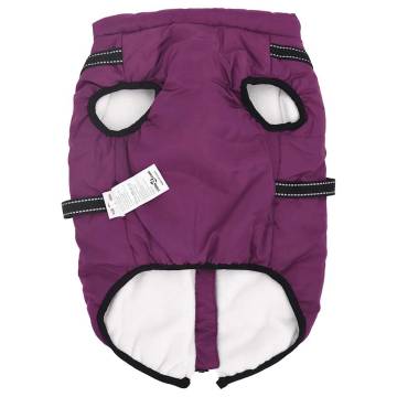 Waterproof Reflective Dog Coat with Harness - 3XL Purple