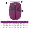 Waterproof Reflective Dog Coat with Harness - 3XL Purple