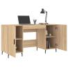 Sonoma Oak Desk 140x50x75 cm - Elegant Engineered Wood Design