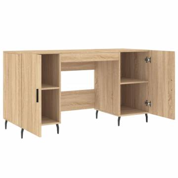 Sonoma Oak Desk 140x50x75 cm - Elegant Engineered Wood Design