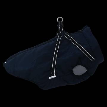 Waterproof Reflective Dog Coat with Harness - Navy Blue 4XL