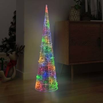 Acrylic Decorative Pyramid LED Light Cone - 120 cm - Colourful