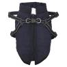 Waterproof Reflective Dog Coat with Harness - Navy Blue S